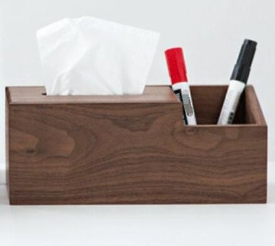 15215c 日本製 好品質  實木製 木頭製 遙控器收納盒 客廳房間面紙盒紙巾盒衛生紙盒室內擺件擺設品送禮禮品