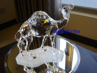 (含原廠盒)施華洛世奇 水晶 大駱駝 1999年, 已絕版 SWAROVSKI (另豹獅子蒼鷺象馬魚玫瑰花)