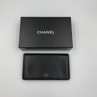 【二手】CHANEL 香奈兒 Zip Bifold Long Wallet 經典黑色長皮夾 真品