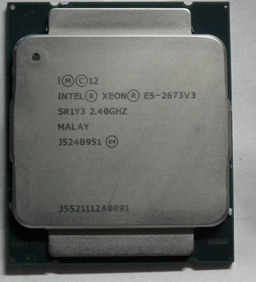 LGA2011-3 XEON E5-2673V3 INTEL CPU正式版 12核心 12C 24T SR1Y3 X99