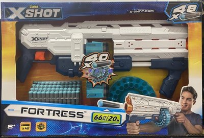 美兒小舖COSTCO好市多線上代購～ZURU X-SHOT 堡壘防衛者玩具槍(1盒裝)內含48顆子彈