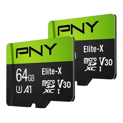 💓好市多代購💓 PNY Elite-X MicroSD 記憶卡 含SD轉接卡 64GB/64G 2入 終身有限保固