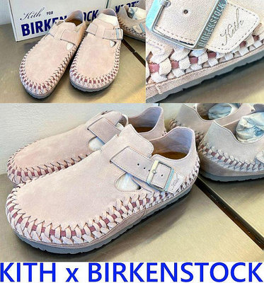 BLACK全新KITH x勃肯鞋Birkenstock London Braided Sandals in Suede