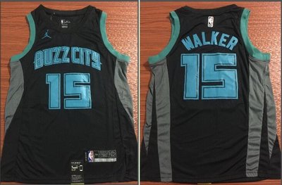 肯巴·沃克 (Kemba Walker) NBA夏洛特黃蜂隊 黑色 球衣15號