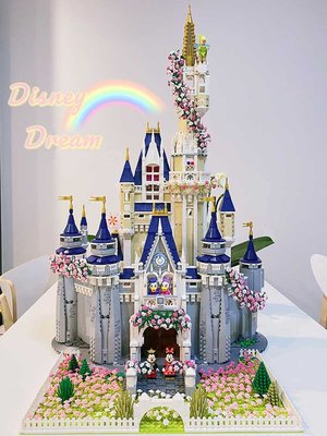 【廠家現貨直發】樂高迪士尼公主城堡建筑女孩系列成年人高難度巨大型拼裝玩具積木