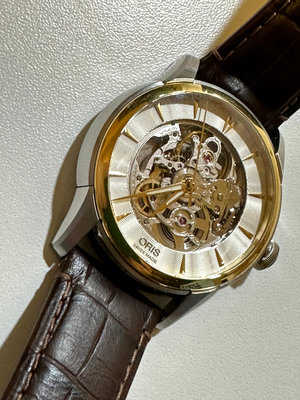 ☆保證正品☆ORIS瑞士🇨🇭高級腕錶品牌 ARTELIER藝術家系列 前後鏤空設計 自動上鍊 40mm