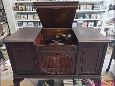 清末古董留聲機 布倫克瑞 西洋古董老物件 78轉鋼針鉆針唱片機ˇ奶茶唱片