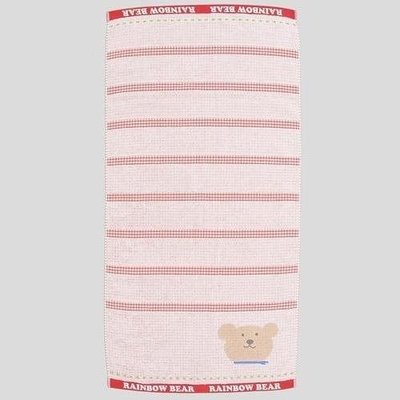 【噗嘟小舖】現貨 日本製 今治 彩虹熊 浴巾 (約60×124cm) RAINBOW BEAR 包巾 薄被 毛巾 條紋