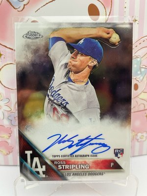 2016 Topps Chrome Ross Stripling Rookie Autograph Card - L.A. Dodgers