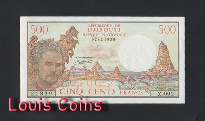 【Louis Coins】B529-DJIBOUTI-1979-1988吉布地紙幣,500 Francs