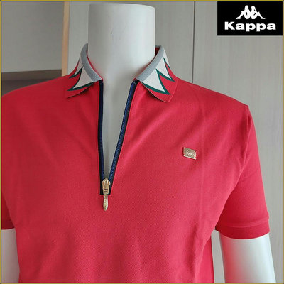 Kappa 運動休閒 短袖POLO衫 M号 新品 義大利 KAPPA 背靠背 Logo 紅 POLO 排汗衫 O733K