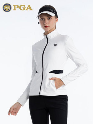 美國PGA高爾夫外套女秋冬季衣服運動修身服裝風衣顯瘦夾克女裝