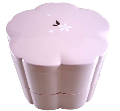 13706A 日本製 限量品 日式粉色櫻花造型雙層便當盒 和風定食洋食餐盒二層野餐露營壽司盒餐廳居家節慶便當箱