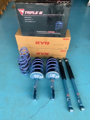 KYB NEW SR藍筒 搭配TS短彈簧總成套件 MITSUBISHI 三菱 COLT PLUS 運動版套裝