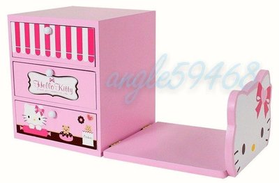 Hello Kitty 凱蒂貓 甜點店書架收納盒 正版 甜點造型 大頭書櫃 三抽收納盒 置物盒 生日聖誕禮物