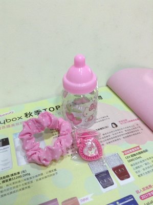 日本三麗鷗 兒童奶瓶收納罐 造型彈力髮束.髮圈.髮飾
