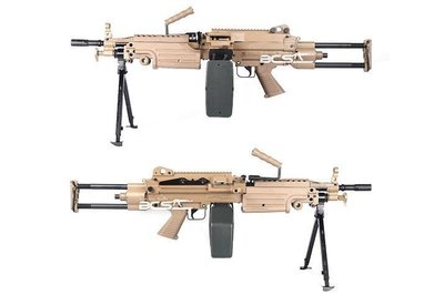 【WKT】CYBERGUN M249 PARA AEG 電動機槍電動槍 沙色-CYBEREL250