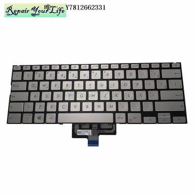 電腦零件Asus Zenbook UX433 UX433F/FN 靈耀Deluxe13 背光鍵盤 BR CF CS筆電配