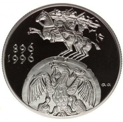 #紀念幣匈牙利1996年建國1100周年2000福林精制銀幣2255