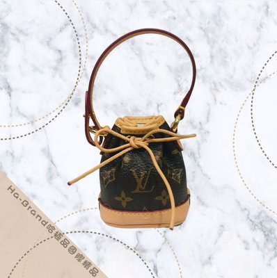 【哈極品】全新品 《 Louis Vuitton LV  字紋Micro Noe Denim Bag迷你水桶包吊飾/》