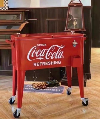 美國復古可口可樂戶外手推車coca-cola車