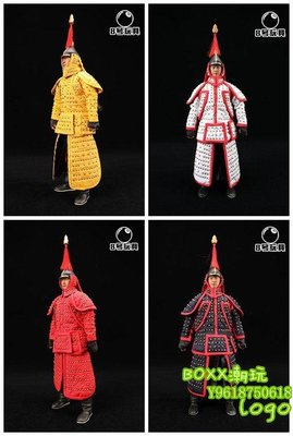 BOxx潮玩~1/6兵人配件模型古代清朝大清將軍八旗盔甲套裝吊卡