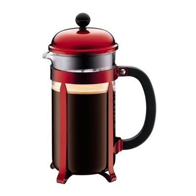 丹麥 Bodum 胭脂紅-1928-224 1L 8 cup CHAMBORD Coffee Maker 法式濾壓壺