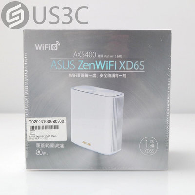 【US3C-桃園春日店】【全新品】 華碩 ASUS Zenwifi XD6S Mesh路由器(單入) 白色 WIFI 6 覆蓋範圍80坪 2.4GHz/5GHz