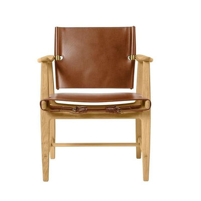 【台大復刻家具】馬鞍皮  獵人扶手椅 Huntsman Chair【Mogensen】非正版 BM1106 西班牙椅 狩獵系列 Safari chair