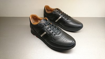 [全新真品代購-SALE!] BALLY 黑色皮革 運動鞋 / 慢跑鞋 (Aston)