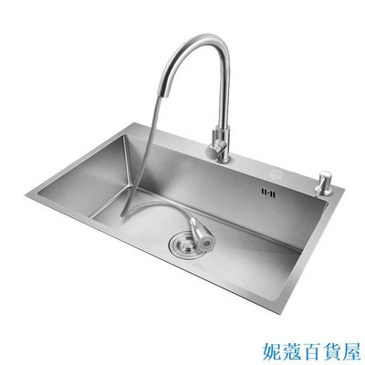 熱銷 銀色納米304不鏽鋼水槽 家用洗菜盆 單槽 廚房洗菜池 洗碗池套裝可開發票