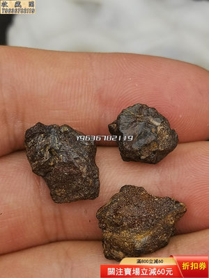 稀有橄欖隕石~3枚6.7克西北非橄欖隕石NWA 13043 奇石擺件 天然原石 天然石【收藏閣】8518