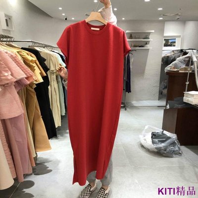 KITI精品M-3XL 大尺碼洋裝 夏季洋裝 大尺碼女裝 短袖洋裝 過膝洋裝 連身洋裝 裙子 ASLM