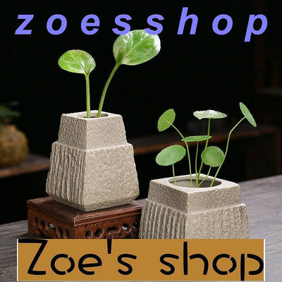 zoe-花器 種植盆 仿石頭花器陶瓷創意個性水培花盆電視柜樣板房裝飾客廳花瓶小擺件