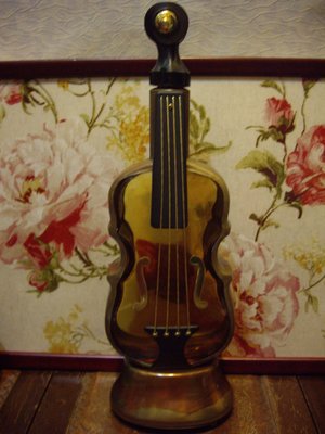 歐洲古物時尚雜貨 日本 吉他造型 玻璃瓶 音樂盒 擺飾品 古董收藏