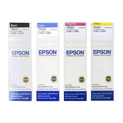 EPSON T6641/ T6642/T6643/T6644原廠墨水(四色一組)適用 L355/L120