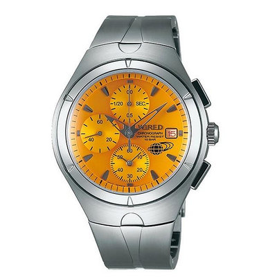 「官方授權」WIRED 15週年限定時尚腕錶-橘黃-41mm (AF8U27X1)