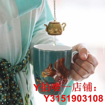 |荷蘭皮普Pip studio 皇家藍白 茶壺型 不銹鋼茶漏 茶濾/茶托