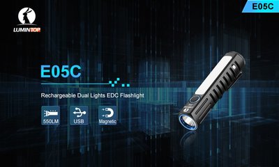 【電筒小鋪】Lumintop E05C 550流明USB可充電隨身EDC手電筒(附贈14500電池*1)