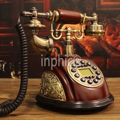 INPHIC-復古旋轉歐式電話機撥盤復古電話機家用座機電話