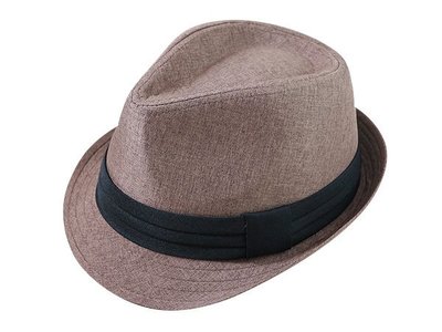 ☆二鹿帽飾☆優質造型紳士帽/棉質爵士帽/黑色平口3折布景- 紳士帽 -表演團體紳士帽-4色