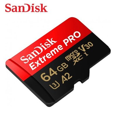 SANDISK 64GB 記憶卡 Extreme PRO A2 V30 microSD (SD-SQXCU-64G)