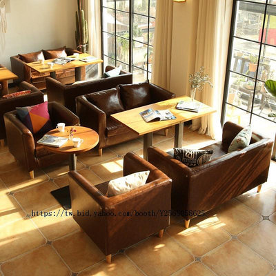 網紅椅鐵藝辦公室桌椅組合工業風復古主題酒吧咖啡屋西餐廳沙發清吧卡座