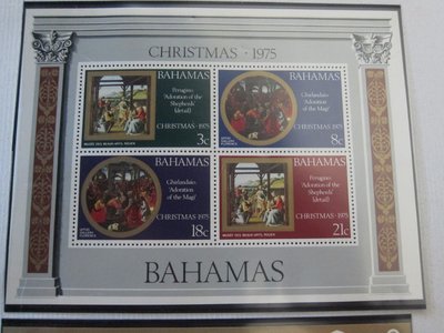 【雲品3】巴哈馬Bahamas 1975 Sc 383a Christmas Religion MNH庫號#AR1 59122