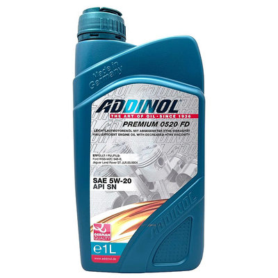 【車百購】 ADDINOL PREMIUM 5W20 FD 全合成機油 專為 EcoBoost 引擎設計的高效節能機油