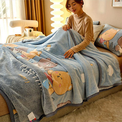 毛毯加厚珊瑚絨毛毯子床墊法蘭絨蓋毯冬天鋪床保暖夏天午睡被學生