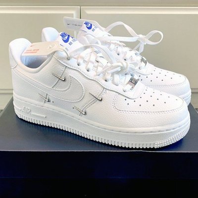 【正品】Nike Air Force 1 ’07 LX Chrome Luxe 白藍 板 CT1990-100潮鞋