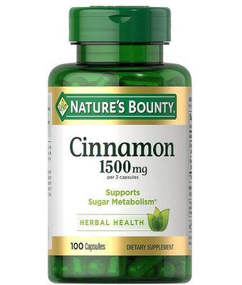 自然之寶錫蘭肉桂1500mg 100粒美商Nature's Bounty Cinnamon