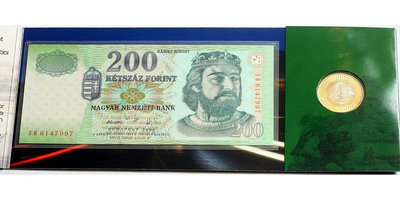 #紀念幣 匈牙利2009年首日鑄幣200福林紙幣硬幣紀念套裝【店主收藏】29131