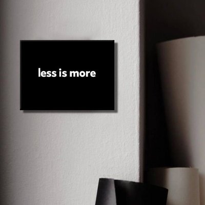 less is more 少即是多 極簡生活方式 黑白北歐風電表箱裝飾畫-爆款